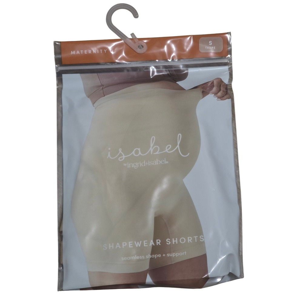 Isabel by Ingrid‎ & Isabel Maternity Shapewear Shorts Taupe Small NIB Seamless